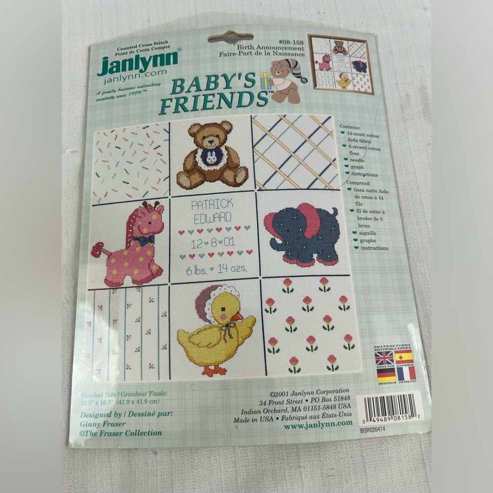 Janlynn Baby‎ friends birth announcement kit 08-158